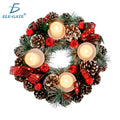 Corona de Adviento con 4 velas LED