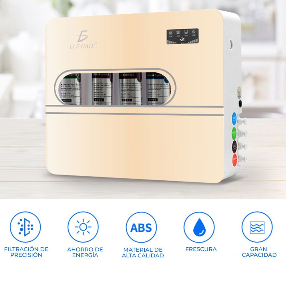 Purificador eléctrico de agua de 4 etapas con luz UV