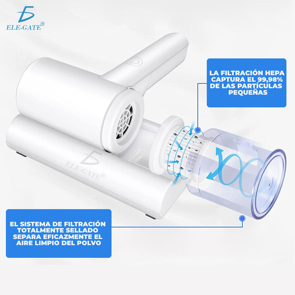Mini aspiradora inalámbrica antiácaros con luz UV