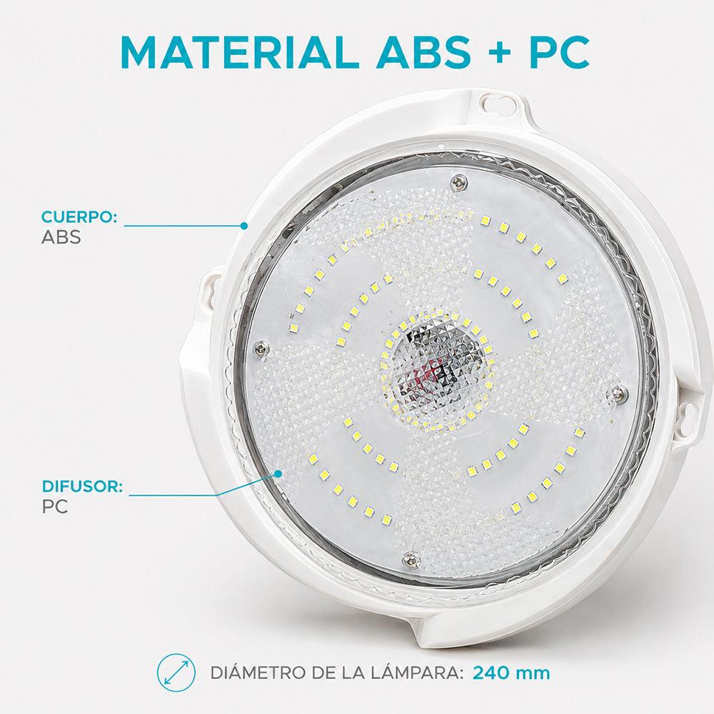 Lámpara solar de techo para interior con panel solar, sensor y control remoto